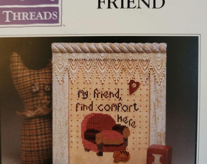 Twisted Threads My Friend Cross Stitch Pattern Book - FREE SHIPPING
