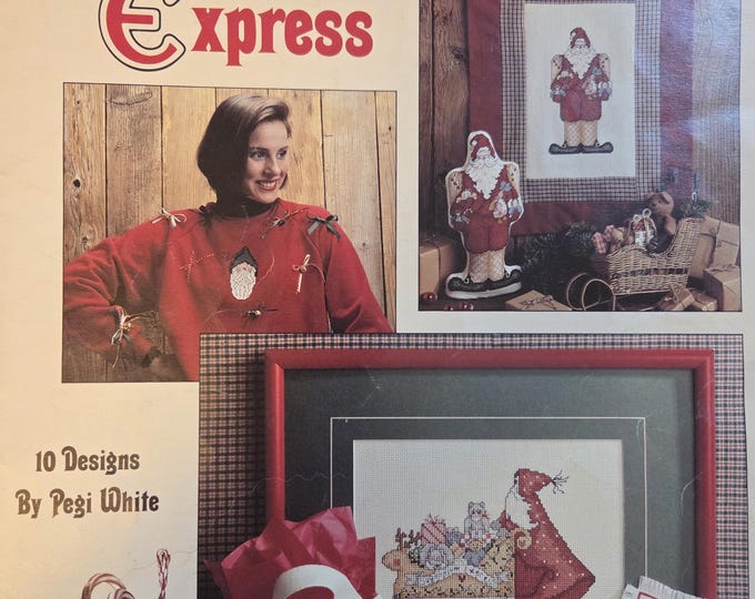 Leisure Arts Sugarplum Express Cross Stitch Pattern. FREE SHIPPING. Used Condition.