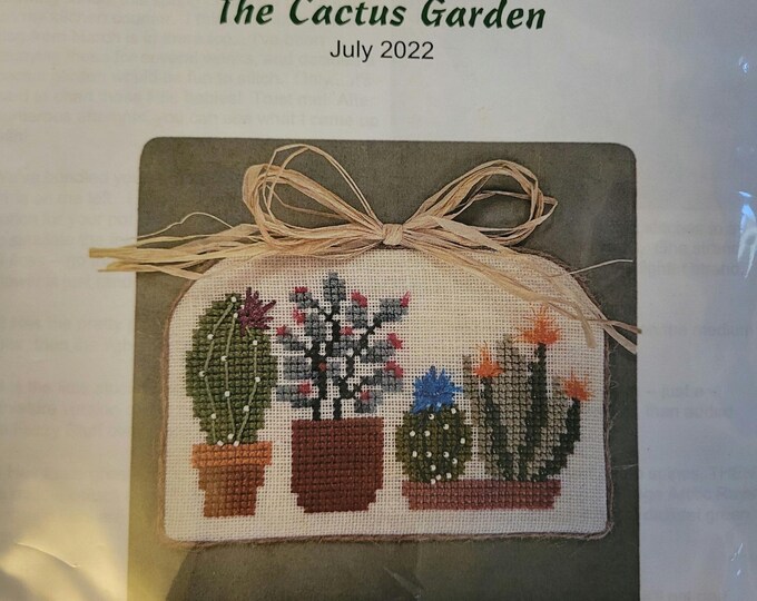 The Cactus Garden Jul 2022 Secret Needle Night. Includes Pattern, Fabric, Floss and Finishing Kit. Free Shipping. Good Condition.