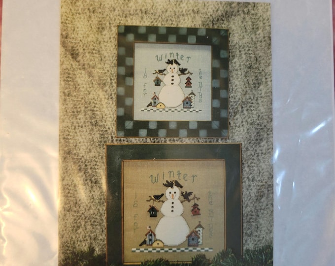 Waxing Moon Designs Winters for the Birds Cross Stitch Pattern no buttons included. FREE SHIPPING Used Condition.