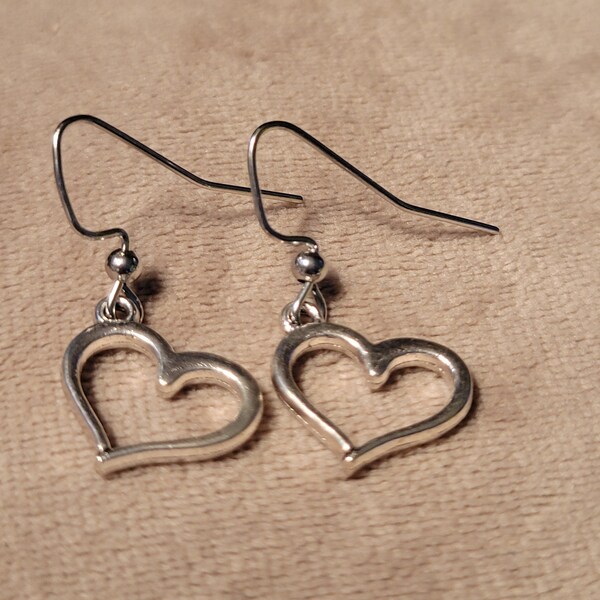Open Heart Diamond Earrings