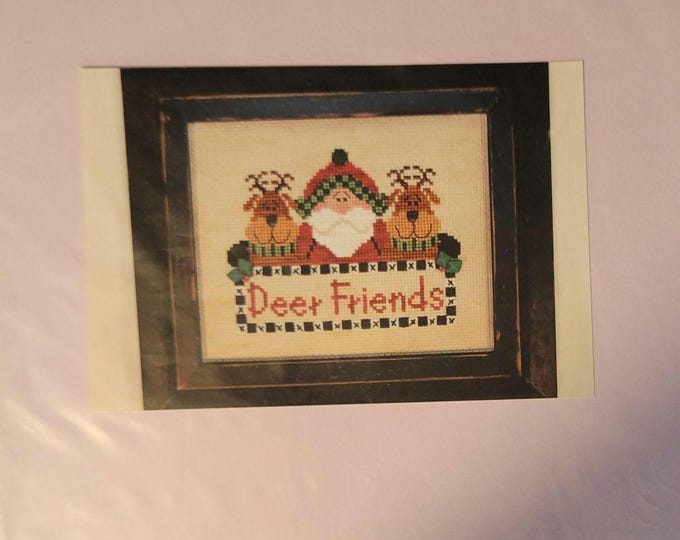 Becky Boo's Deer Friends Cross Stitch Pattern. Free Shipping. Good Condition.