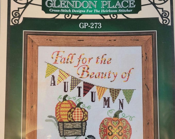 Glendon Place Fall for Autumn Cross Stitch Pattern. FREE SHIPPING. Good Condition.