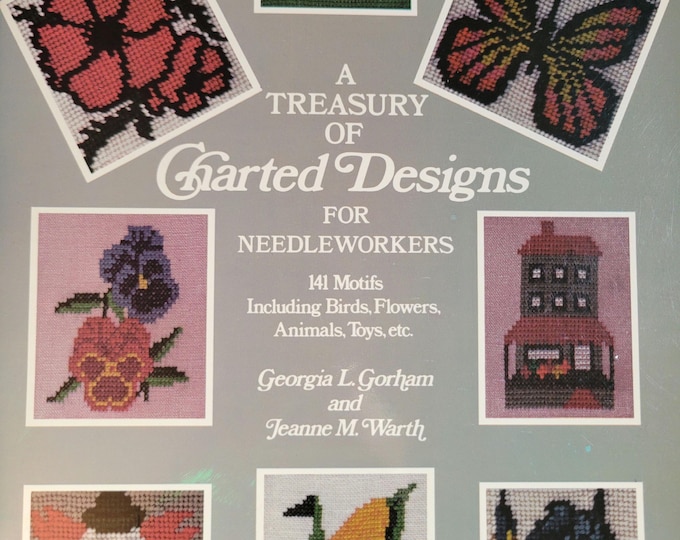 A Treasury of Charted Designs for Needleworkers Cross Stitch or Needlepoint Pattern Can Be Used For Both. FREE SHIPPING.