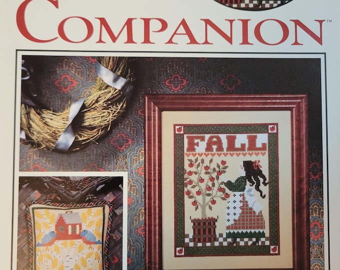 Crickets Companion Fall Cross Stitch Pattern. FREE SHIPPING. Used Condition.