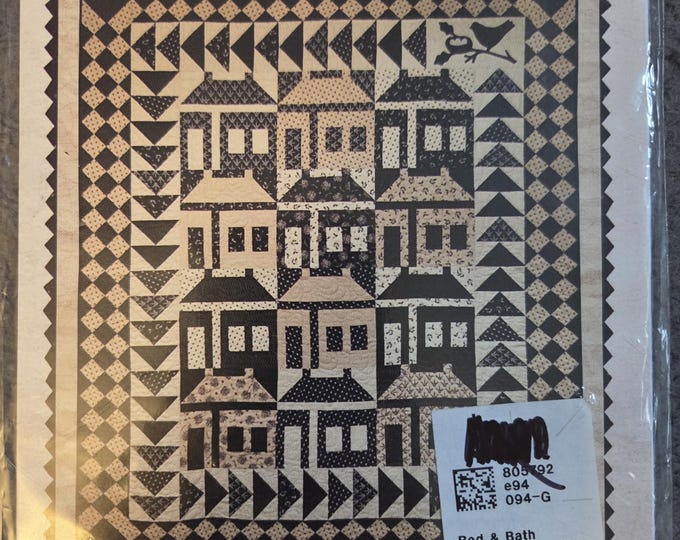 Village Square Quilt Pattern. Free SHIPPING. Used Condition.