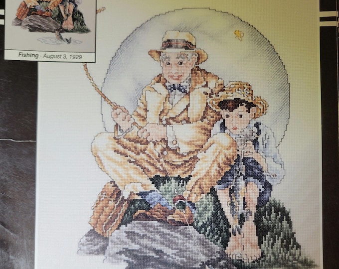 Stoney Creek The Saturday Evening Post Fishing Cross Stitch Pattern. FREE SHIPPING.