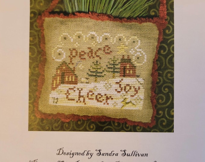 Homespun Elegance 2012 Sampler Ornament Spirit of Christmas Cross Stitch Pattern. Fabric Included. Free Shipping. New Condition.