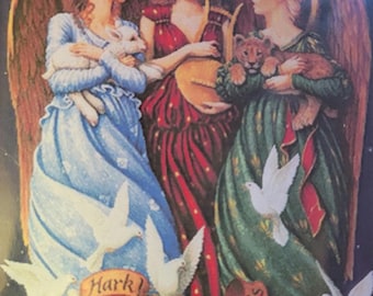 Artecy Hark The Herald Angels Sing Cross Stitch Chart.  FREE SHIPPING.