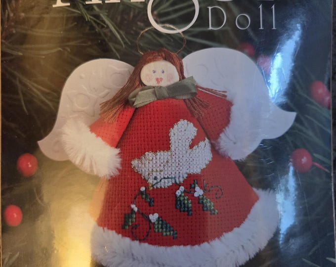Angel Doll Dove Counted Cross Stitch Kit. FREE SHIPPING. Good Condition.
