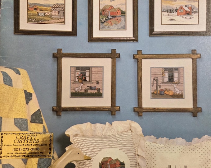 Art of Cross Stitch Along A Country Lane Cross Stitch Pattern. FREE SHIPPING. Preowned Older Used Condition.