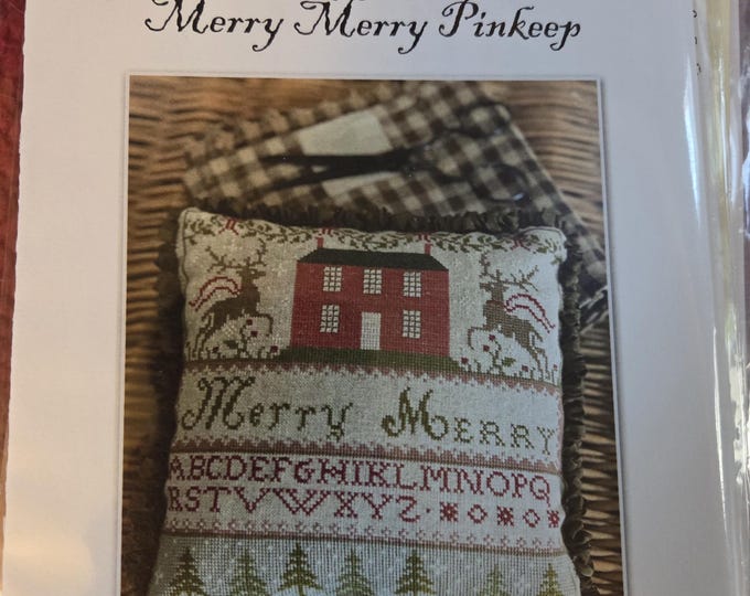 Stacy Nash Merry Merry Pinkeep Cross Stitch Pattern.  FREE SHIPPING. Good Condition.