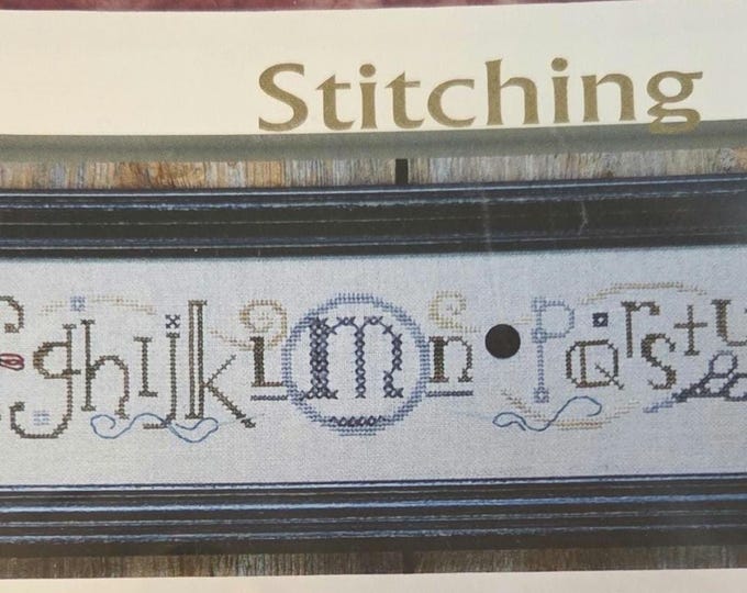 Bent Creek Stitching Row Cross Stitch Pattern with Button. Free Shipping. Good Condition.
