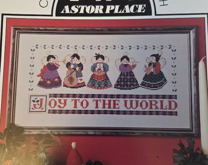 Astor Place Joy to the World Cross Stitch Pattern. FREE SHIPPING. Used Condition