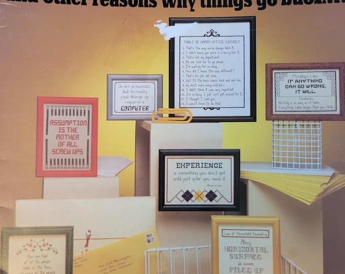 Leisure Arts Murphys Law Cross Stitch Pattern. Free SHIPPING. Used Condition