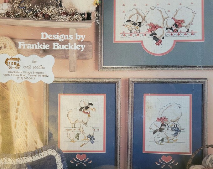 Vintage Leisure Arts Threes Company Cross Stitch Pattern. Free SHIPPING.