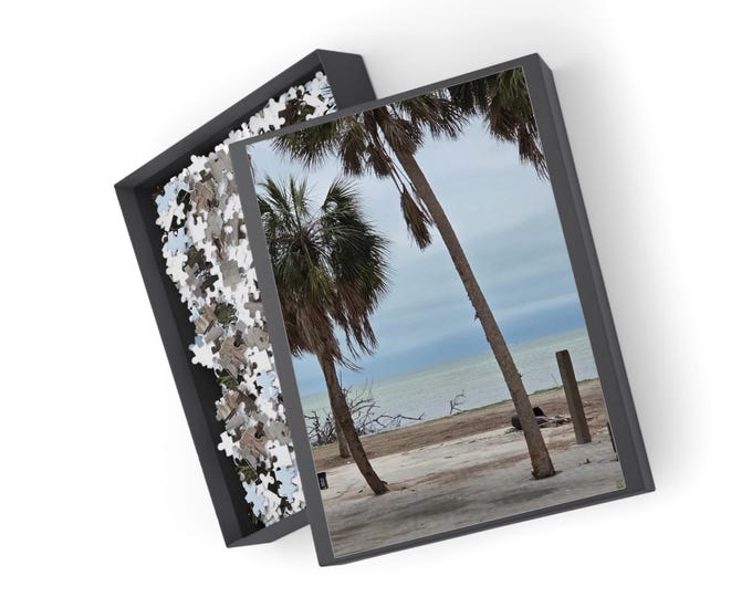 Sanibel Beach Palms Puzzle 96-1000-Piece | Coastal Floral Seaside Jigsaw