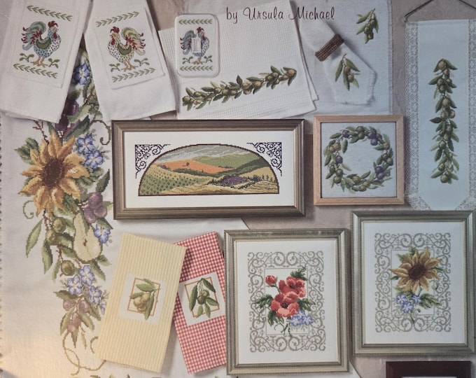 Jeanette Crews Xplore Tuscany Cross Stitch Pattern. FREE SHIPPING. Used Condition.