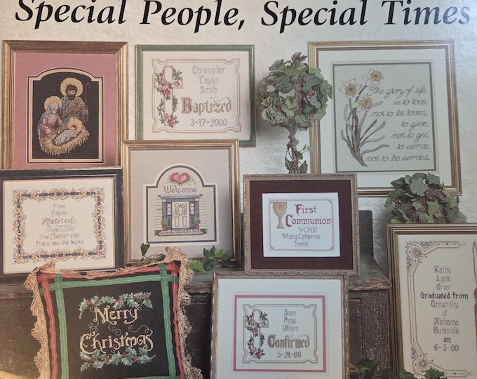 Cross My Heart Special People Soecial Times Cross Stitch Pattern. FREE SHIPPING. Used Condition.