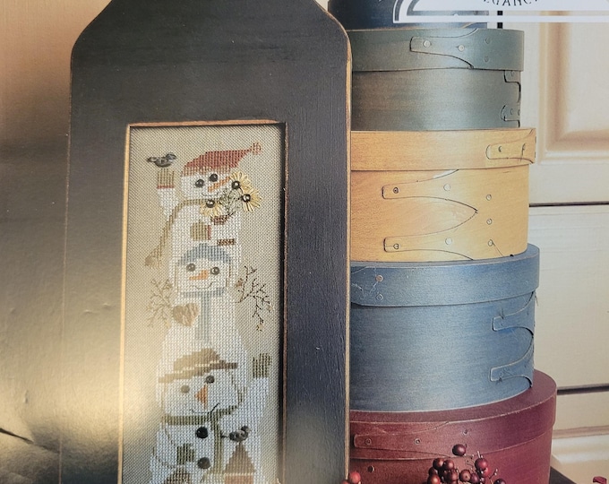Homespun Elegance Stack of Snowmen Cross Stitch Pattern. FREE SHIPPING. Used Condition