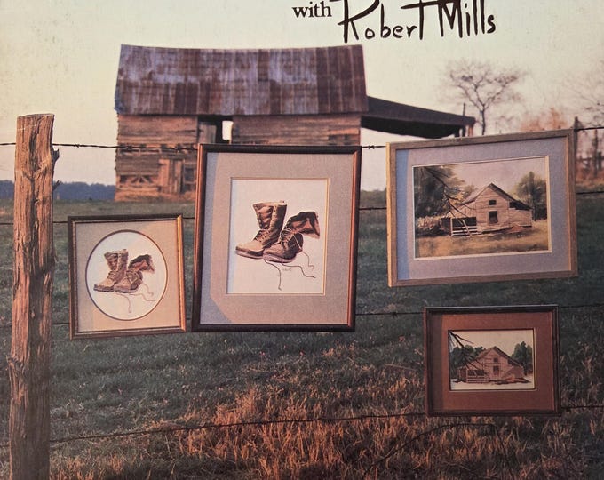 In The Country with Robert Mills Cross Stitch Pattern. FREE SHIPPING. Preowned Used Older Condition.