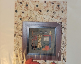 Waxing Moon Designs Pumpkins For Sale Cross Stitch Pattern. Free Shipping. Used Condition. No Buttons Included.