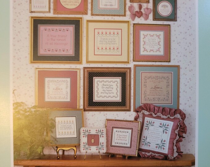 More Hearts and Flowers Cross Stitch Pattern. FREE SHIPPING