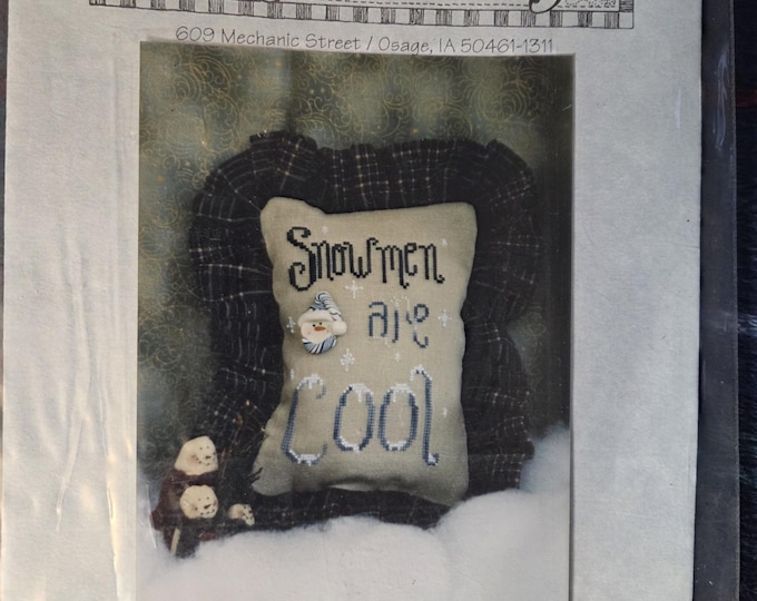 Waxing Moon Designs Snowmen Are Cool Cross Stitch Pattern. Free Shipping. Used Condition. No Buttons Included.