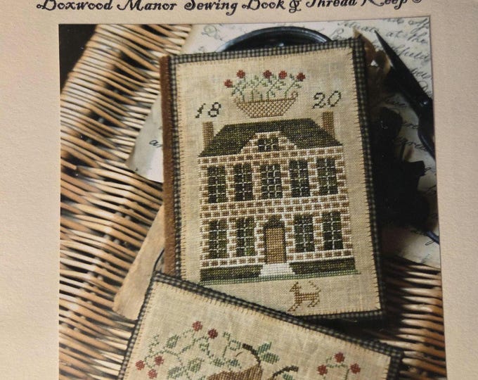 Stacy Nash Boxwood Manor Sewing Book and Thread Keep Cross Stitch Pattern.  FREE SHIPPING. Good Condition.