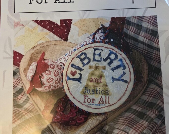 Wildflower Stitching Justice for All Cross Stitch Pattern. FREE SHIPPING. Used Condition