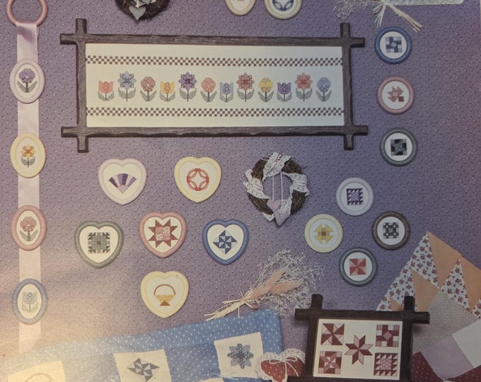 Patchwork Parfait Cross Stitch Pattern. Free SHIPPING. Used Condition.