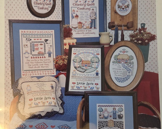 Jeremiah Junction Huckleberry Farms Country Hospitality III Cross Stitch Pattern. FREE SHIPPING. Used Condition.