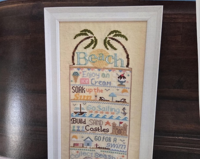 Flossabilities Beach Cross Stitch Pattern. FREE SHIPPING. New Condition.
