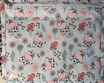 13x11 Cows Project Bag. Preowned Purchased But Not Used. New Condition. Free Shipping.