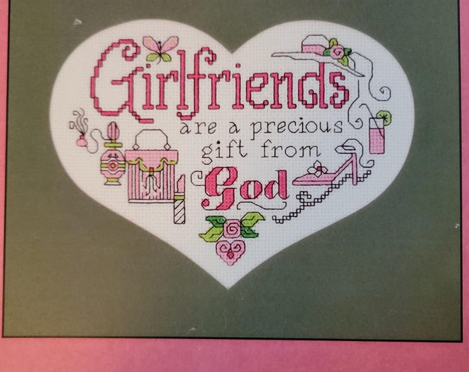 Imaginating Girlfriends Cross Stitch Pattern. FREE Shipping. Used Condition.
