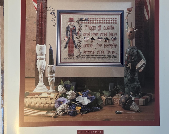 Bush Brave Flags Cross Stitch Pattern. FREE SHIPPING. Used Condition.