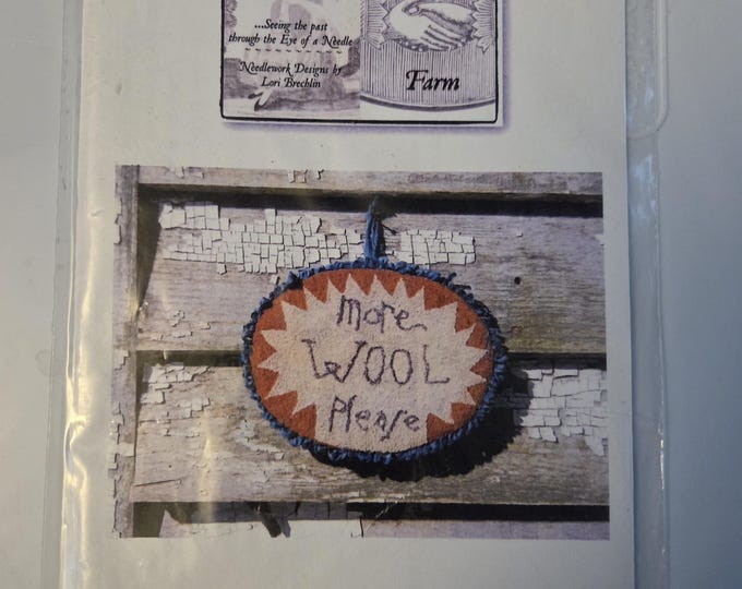 Notforgotten Farm More Wool Please Punch Needle Pattern. Estate Sale Preowned Good Condition. Free SHIPPING.