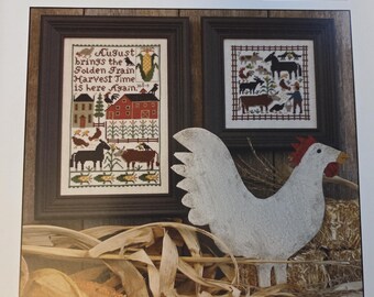 Prairie Schooler August Cross Stitch Pattern. FREE SHIPPING. Used Condition.