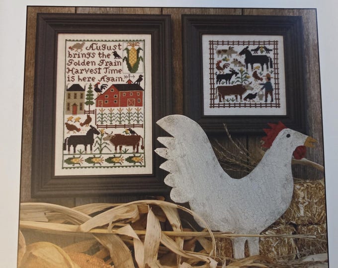 Prairie Schooler August Cross Stitch Pattern. FREE SHIPPING. Used Condition.