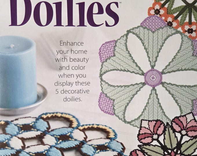 Annies Attic Decorative Doilies in Plastic Canvas. Free shipping. Preowned Used Condition.