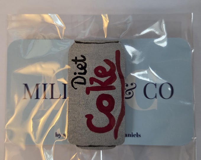 Millie B & Co Handpainted Wooden Diet Soda Needle Minder. FREE SHIPPING. New Condition.
