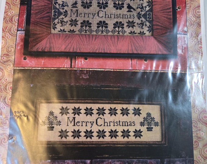 Carriage House Samplings Quaker Christmas Samplers Cross Stitch Pattern. FREE SHIPPING. Estate Preowned Good Condition.