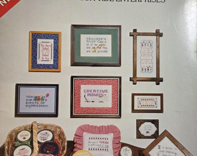 High Tide Enterprises Teacher, Teacher Cross Stitch Pattern. FREE SHIPPING. Preowned Used Older Condition.