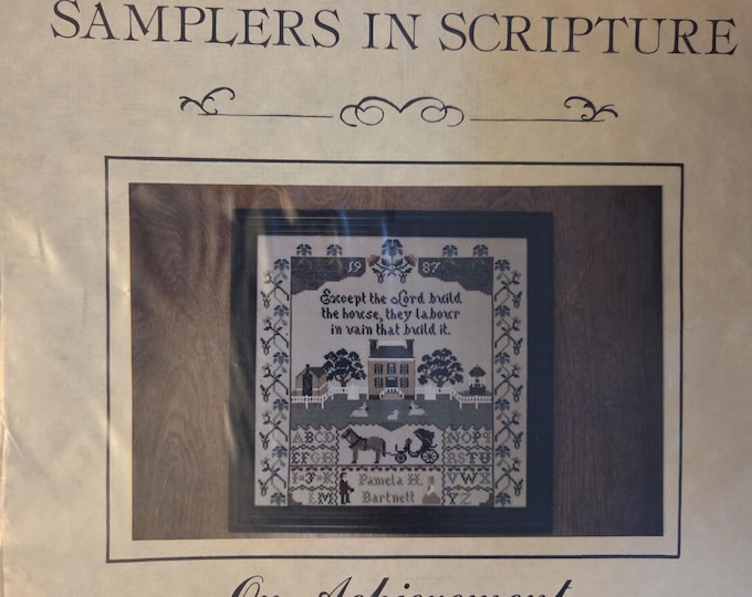Samplers in Scriptures On Achievement Cross Stitch Pattern. Free Shipping. Preowned Used Condition.