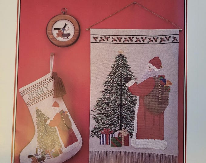 Mill Hill Trimming the Tree Cross Stitch Pattern. FREE SHIPPING.