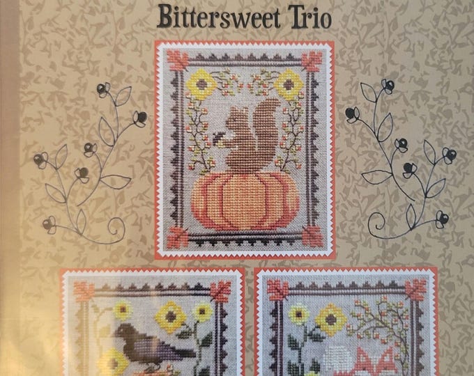 Waxing Moon Designs Bittersweet Trio Cross Stitch Pattern. Free Shipping. Good Condition.