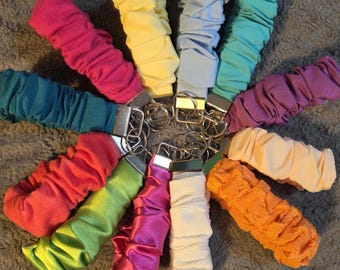 Handmade Scrunchie Wristlet Keychains. Plain Color Variations. See other listings for more. FREE SHIPPING.