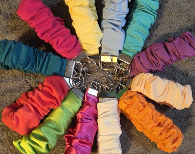 Handmade Scrunchie Wristlet Keychains. Plain Color Variations. See other listings for more. FREE SHIPPING.