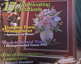 Cross Stitch Magazine Aug/Sept 1992. FREE SHIPPING. Used Condition