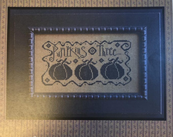 La-D-Da Pumpkins Three Cross Stitch Pattern. FREE SHIPPING. Good Condition.